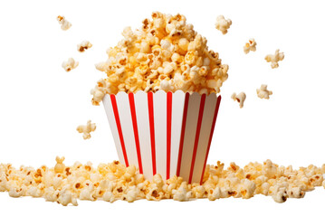 PNG Falling popcorn in box snack food