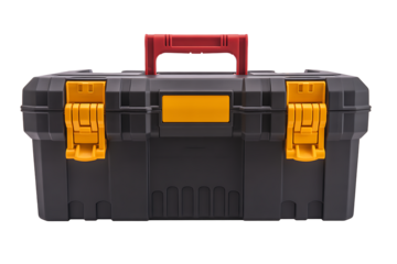 A Tool Box With Double Handles and a Durable Grip isolated on white background ,PNG. AI Generated
