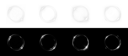 PNG Silver Light Circles with Transparent Overlay on transparent background