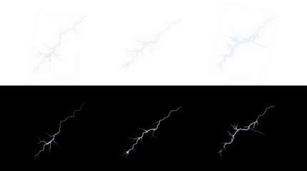 PNG Lightning Overlay with Transparent Background