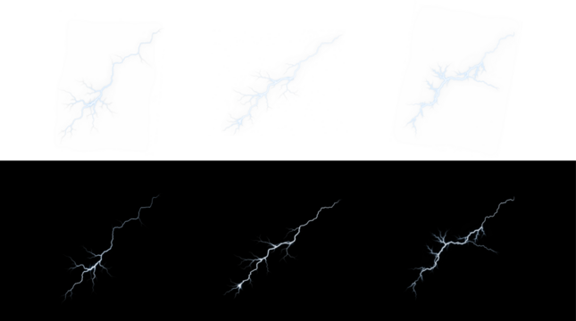 PNG Lightning Overlay with Transparent Background - Powered by Adobe