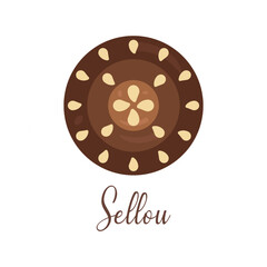 Moroccan Sellou Dessert  Traditional Sweet Dish with Almonds