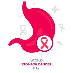 Stomach Cancer Awareness Day  Medical Illustration Concept
