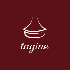 Minimalist Tagine Pot Logo  Moroccan Culinary Illustration