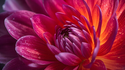close up of red dahlia
