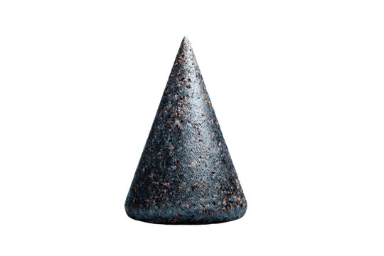 Dark concrete cone isolated on transparent background