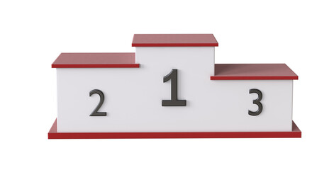 Winning Podium. Winners podium with numbers 1, 2 and 3. Png transparency