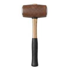 Wooden hammer with a black handle. isolated illustration on  transparent background PNG