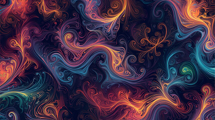 abstract background with red flowers