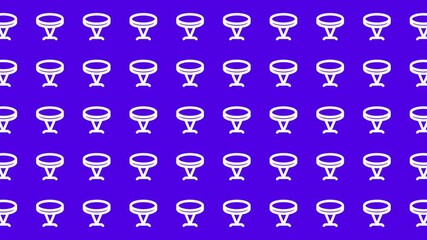 Rows of white goblets on a bright purple backdrop is perfect for elegant party invitations, event posters, and luxury branding designs.