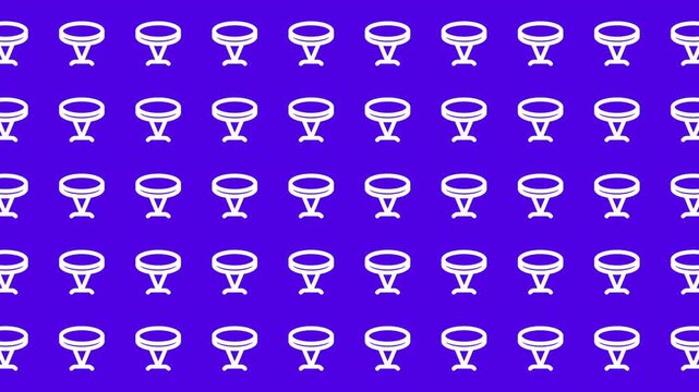 Rows of white goblets on a bright purple backdrop is perfect for elegant party invitations, event posters, and luxury branding designs.