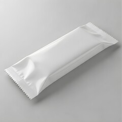 Blank White Snack Bar Packaging Mockup on Gray Background – Minimal Product Design Template
