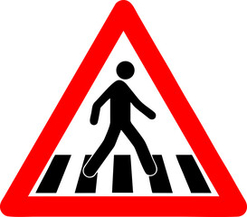 Vector pedestrian crossing sign