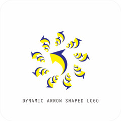 Dynamic Modern Arrow Logo, Progress and Motion Symbol
