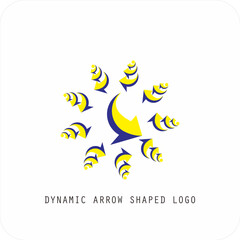 Dynamic Modern Arrow Logo, Progress and Motion Symbol