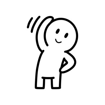 運動する人物　イラスト
