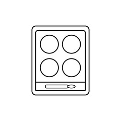 Eyeshadow Palette Icon – Makeup Cosmetic Outline Vector