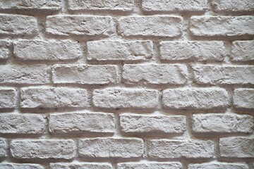 Stunning white brick wall background for modern interiors, offering a clean, textured surface with rustic charm perfect for design projects and creative visuals
