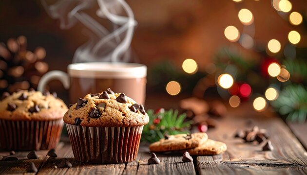 christmas cookies and coffee - Powered by Adobe