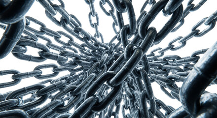 Download metal chain links background image for web design and graphic projects with transparent background