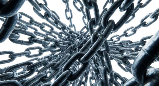 Download metal chain links background image for web design and graphic projects with transparent background