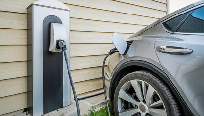 Electric car charging at residential home station