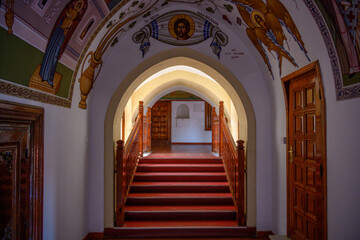Obraz premium view of the old Kykkos monastery in northern Cyprus