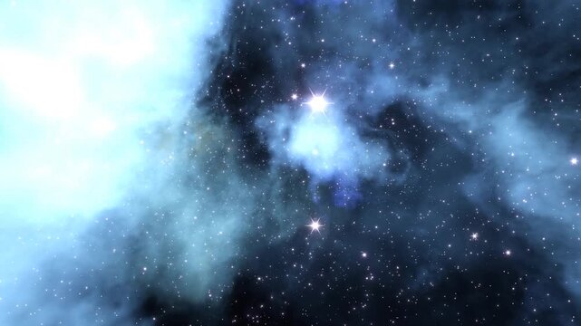 Space Nebula Starfield.A beautiful and dramatic shot of a cosmic nebula in deep space with multiple stars. Ideal for science, astronomy, fantasy, or science-fiction projects.