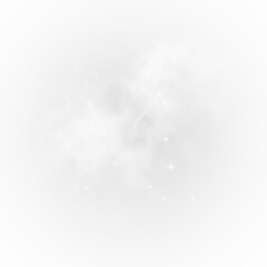 White Smoke PNG Overlay with Transparent Elements on transparent background