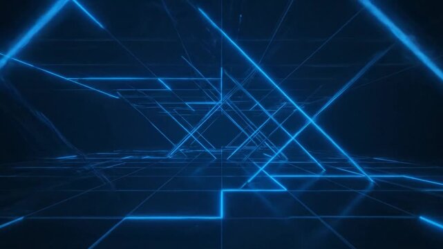 Dynamic abstract angular grid loop for modern technology backgrounds and presentations