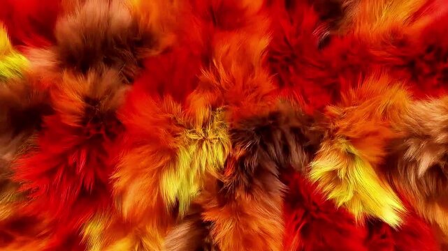 Autumn-Inspired Synthetic Fur with Wind Effect