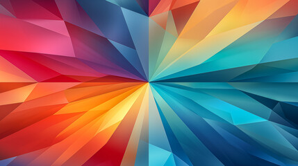 Vibrant Geometric Abstract Art with Dynamic Colors and Modern De