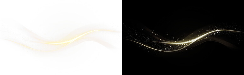 Stunning Gold Sparkle PNG for Transparent Overlay on transparent background
