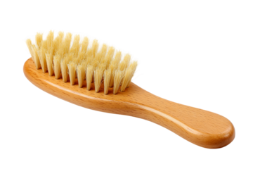 Baby Hairbrush with Soft Bristles for Sensitive Scalp isolated on transparent background