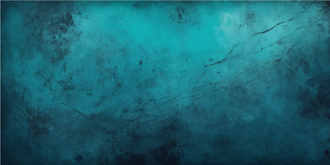 Aged blue grunge wall texture background with vintage dirty paint pattern