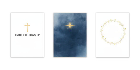 Faith, star, and wreath designs for spiritual celebration