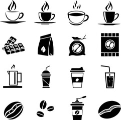 coffee icons set
