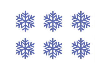 Snowflakes vector icon set. Snowflake icon collection isolated on white background