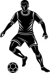 soccer player silhouette