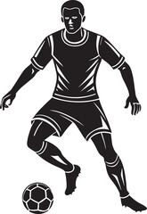 Naklejka premium football player silhouette