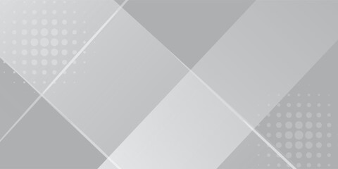 Fototapeta premium Abstract white gradient geometric on grey background. Vector illustration