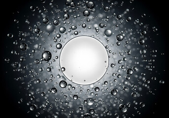 Abstract frosted glass texture with water droplets 3d render