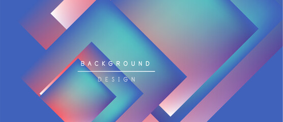 Abstract geometric design. Gradient colors blend, creating dynamic visual effect. Text reads background design centrally positioned.
