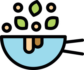 Seasoning falling into mixing bowl with herbs and spices, preparing ingredients for cooking