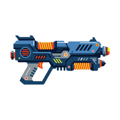 Futuristic blaster weapon illustration ready for your sci-fi game or project, a modern and dynamic design with a powerful aesthetic appeal