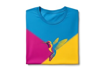 Obraz premium Vibrant t shirt design featuring a hummingbird in flight
