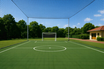 Obraz premium soccer field with a goal
