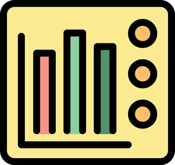 Bar graph icon symbolizing data analysis, statistics, and business performance reporting