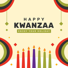 Kwanzaa event background flat hand drawn design