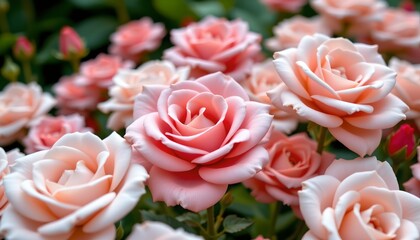 Abstract Watercolor Roses Pastel Shades